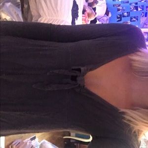 soft and sexy grey tie top